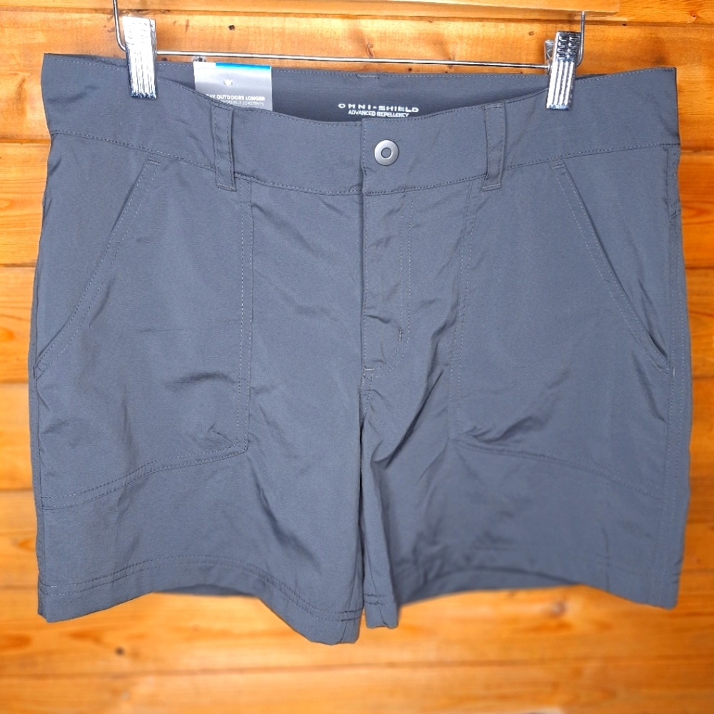❤️NWT Columbia Anytime Outdoor Shorts Women’s Omni-Shield Gray W/Pockets Size 10